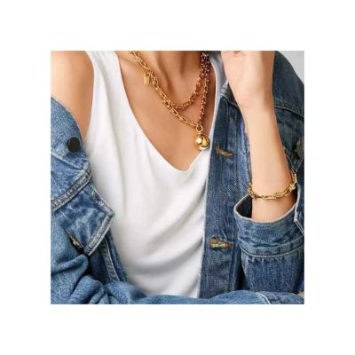 China Low Price Hiphop New Type Stainless Steel Multilayer Jewelry Necklace Chain Necklace for sale