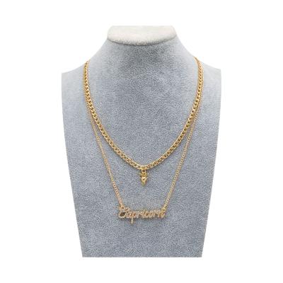 China FASHIONABLE Multi Layer Personalized Name Special Hot Selling Gold Plated Necklace Jewelry for sale