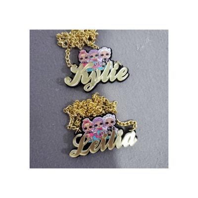 China FASHIONABLE Good Quality Suitable Price Cute Nameplate Pendant Necklace For Women for sale