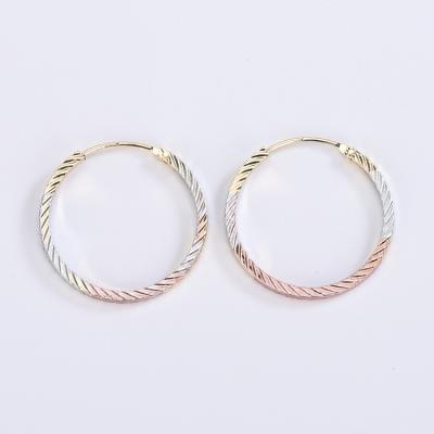 China BOHEMIA Best Selling Goods Using Helix Stainless Steel Gold Plated Big Circle Earring for sale