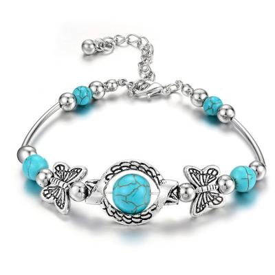 China Various 925 Sterling Silver Butterfly Turquoise Factory Sale Widely Used Designer Charms for DIY Bracelet for sale