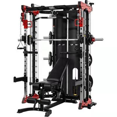 China Universal Commercial Cheap Multi Gym Equipment Gym Squat Rack Integrated Functional Trainer Smith Machine for sale