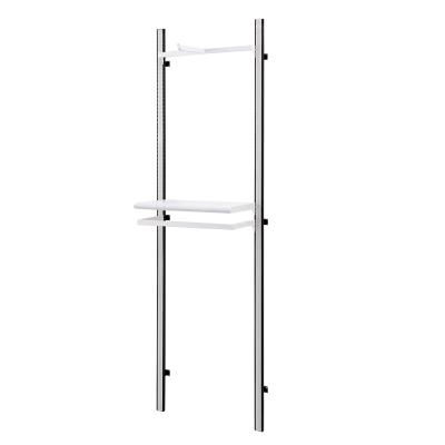 China Mouted Glass Display Rack Mall Wall Clothes Display Rack Metal Clothing Rack Retail Store for sale