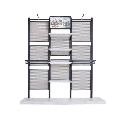 China Store Products Clothing Store Display Rack Wall Mounted Clothing Display Rack Shelves With LED Light for sale