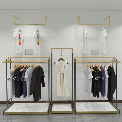 China Factory Direct Sale Garment Display Stand Metal Clothing Rack Boutique Shop Store Fixture Eco-friendly for sale