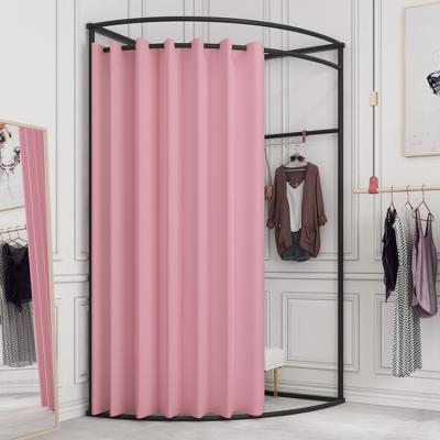 China Iron clothing store boutique metal fitting room mobile portable dressing room OJ-2020F014 for sale