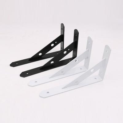 China Supermarket Display Shelving Chrome Metal Triangle Hanging Straight Bracket For Wooden/Glass Shelf Racks for sale