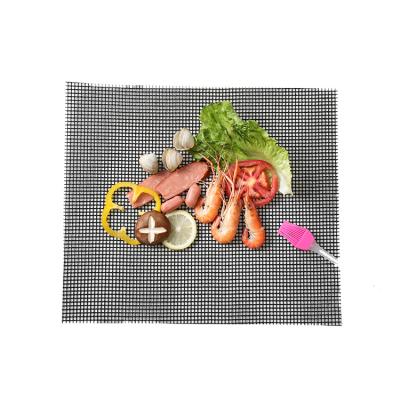 China Safe Grill Mesh Mat Heat-Resistant Reusable Dustproof BBQ Grill Mesh Mat Non-Stick 33x40cm Dishwasher Barbecue for sale