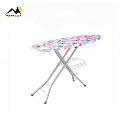 China Space Saving Metal Mesh Laundry Tabletop Standing Foldable Saving Customizable Ironing Board With Iron Stand for sale