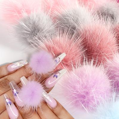 China Nail Art Hot SLL 24 Color Charming Latest Misscheering Fashion Mixed Nail Art POMPOM Nail Art Accessories for sale