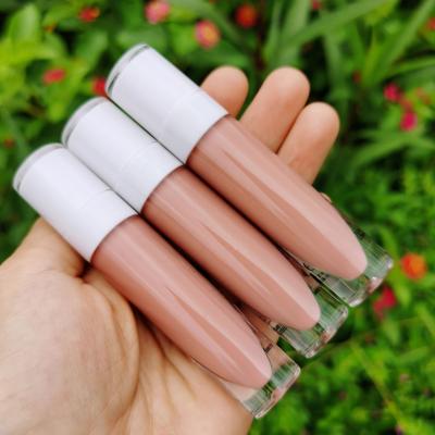 China Waterproof Low Lip Gloss Makeup Cosmetics Lipstick Private Label Oil Nudity Glosses Key Seller Vegan Lip Chain Gloss Plumper Clear for sale