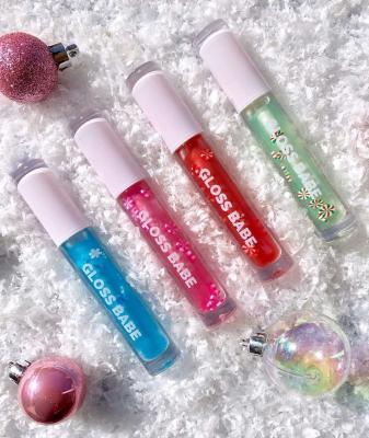 China Wholesale Oil Shiny Girls Kit Wholesale Oil Shiny Girls Christmas Lip Gloss Custom Waterproof Clear Glitter Seller Private Label Base Lip Gloss for sale