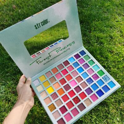 China 63 Colors Natural Waterproof Eyeshadow Paper Factory Direct Selling Book OEM High Pigmented Palette Wholesale Waterproof Eyeshadow for sale