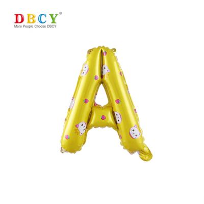 China All 14 Inch Custom Letter Alphabet Foil Balloon For Party Decoration for sale