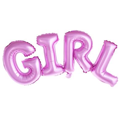 China All Custom Design Letter Girl Party Rainbow Letter Mylar Foil Balloon for sale