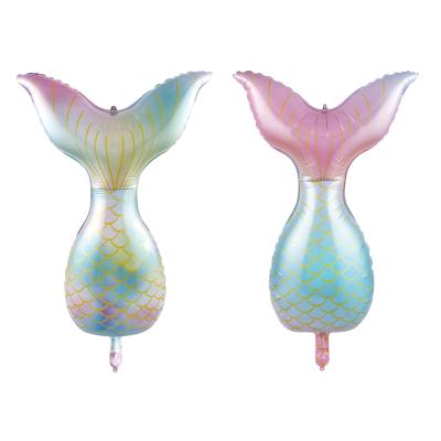 China Custom Gift Mylar Mermaid Tail Foil Balloon For Party Decoration for sale