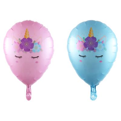 China Decoration Balloon Celebration Festival Party Decoration 18 Inch Round Unicorn Foil Balloon for sale