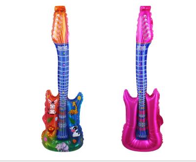 China Gift Toy Music Festival Cartoon Guitar Foil Balloon For Wedding Birthday Party Decoration for sale