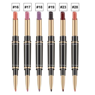 China Waterproof Wholesale 2 in 1 Retractable Lip Liner Lip Liner and Lip Liner Lip Liner Private Label for sale