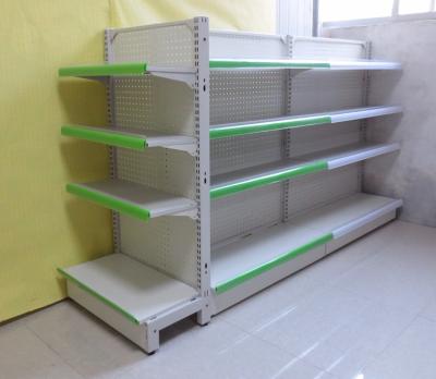 China Single Sided Grocery Used Equipment Rack Shelving Gondola Metal Display Shopping Supermarket Shelves Rack for sale