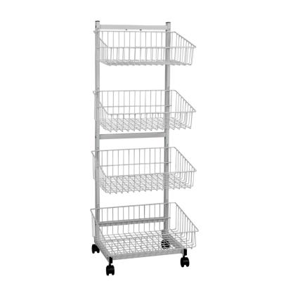 China Modern Supermarket Equipment Bread Display Rack Wire Mesh Cage for sale