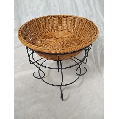 China Home / Store 1 Tier Supermarket Metal Fruit Vegetable Display Rack Wicker Rack for sale