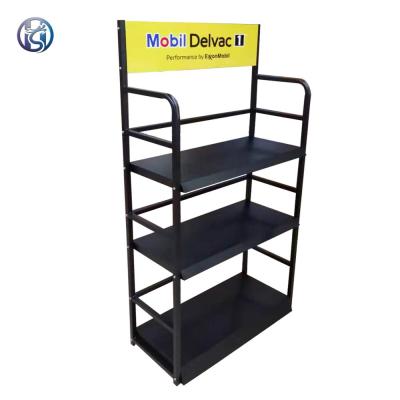 China 4s Shop Engine Oil Display Stand Full Synthetic Metal Lube Oil Display Stand for sale