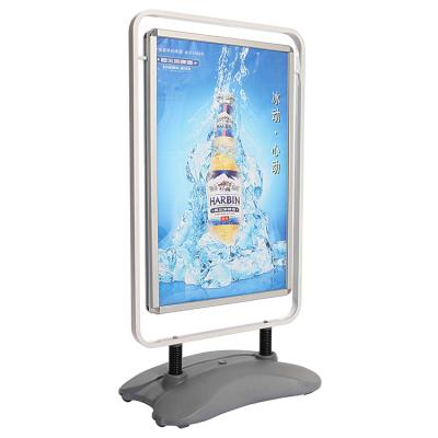 China interior & Outdoor Outdoor Promotional Sidewalk Sign Aluminum Double Sided Poster Holders With Snap Open Frame for sale