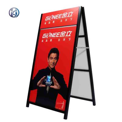 China Floor Display Advertising Board Iron Poster Frame Sidewalk Sign HS-H25 Advertising for sale