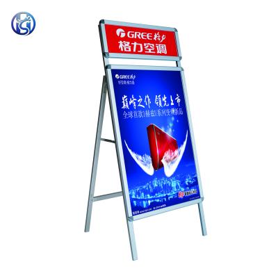 China Promotion customized on board metal advertising poster board stander HS-H4 single side for sale