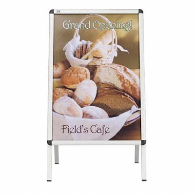 China interior & Outdoor Folding Poster Rack Billboard A Frame H44 Advertising Road Sign for sale