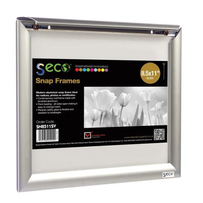 China Outdor/Front Load Easy Open Snap View Poster/Indoor Picture Frame, Metal Silver Frame for sale