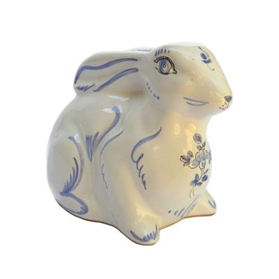 China Personalized OME Home Money Piggy Bank Wonderful Decorative Mini Money Bank For Money Rabbit Ceramic White for sale