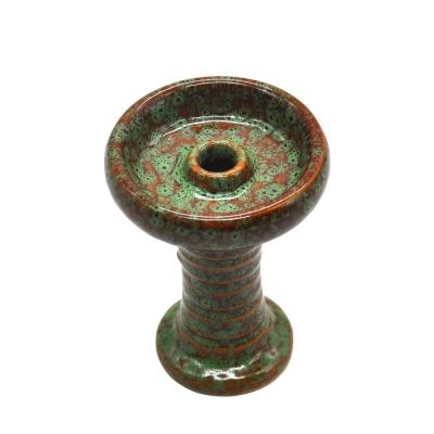 China Ceramic Green Fancy Smoking Bowl Hookah Shisha Shisha Bowl Design Special Modern Handmade Shisha Head Bowl for sale