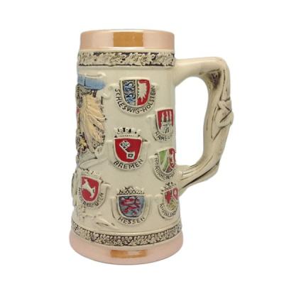 China German Europe Coat Of Arms Collectible Engraved Beer Mug for sale