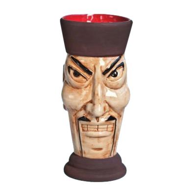 China Europe classic home bar supply ceramic tiki cup hand carved Chinese ancient pottery Tiki Cup for sale