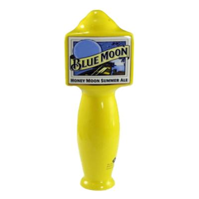 China Viable Custom Yellow Brew Beer Tap Ceramic Handle for sale