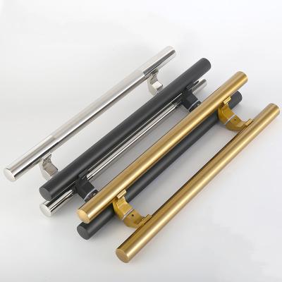 China Modern Stainless Steel House Hardware Metal Glass Door Pull Handle for sale