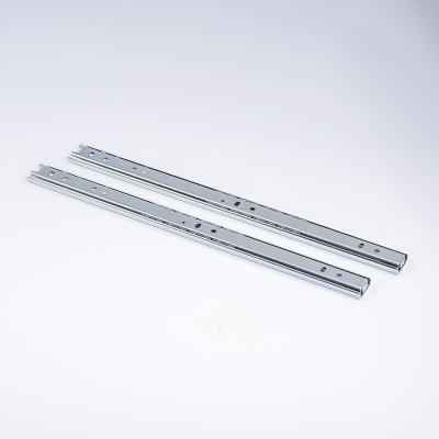 China 32mm System Bore 27mm Ball Bearing Two Piece Kitchen Cabinet Drawer Telescopic Rail for sale