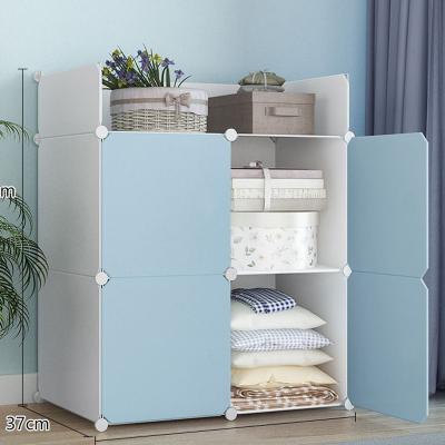 China Cheap cube (size) pp cloth simple plastic multifunctional adjustable storage cabinet portable wardrobe for sale