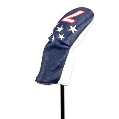 China Durable OEM USA Star Iron Embroidered Wholesale Golf Head Cover Protective Headcover for sale