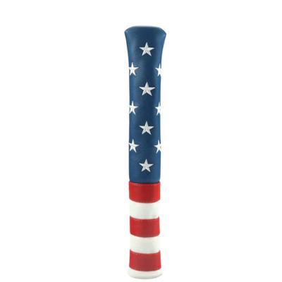 China Golf Club Headcover OEM Correction Soft Durable Waterproof Dustproof Embroidery Custom Premium Leather Alignment Stick Cover for sale