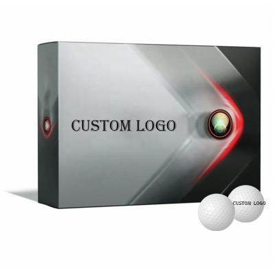 China Urethane OEM Customized Soft White Hot Selling 3 Layer Urethane Golf Ball With Box Packing for sale