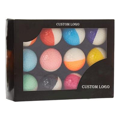 China Surlyn OEM Printed Color 3 Layers Custom Bottom Ball Soft Feel Golf Balls for sale