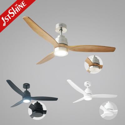 China With 1stshine DC Motor Light Modern Decoration Living Room 3 Solid Wood Blade Led Ceiling Fan for sale