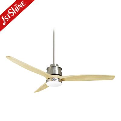 China 2020 Living Room 1stshine 220v Ceiling Fan Brand Natural Wood Ceiling Fan Light for sale