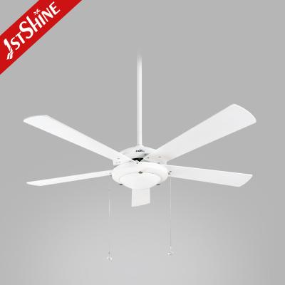 China With light 1stshine 52 inch flushmount 5 blade modern indoor white ceiling fan with light for sale