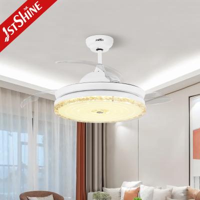 China 1stshine Foldable Reversible AC Motor Ceiling Fan Modern Indoor Retractable Light for sale