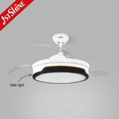 China 1stshine Side Light 42 Inch Retractable Led Ceiling Fan Plastic AC Motor 3 Blades With Side Light for sale