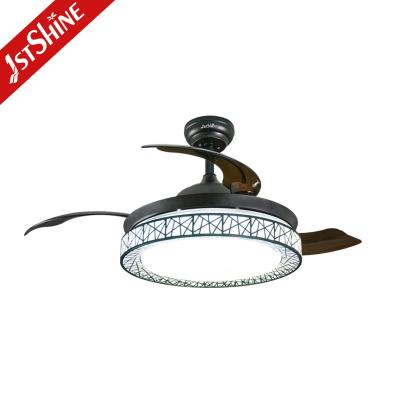 China With Light New Products 1stshine 2021 New Products 1stshine 2021 Trending Folding Retractable Blade Ceiling Fan Modern Decorative Lighting Ceiling Fans for sale